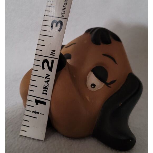 Vintage Ceramic Floppy Eared Playful Brown Dog Head Figure Shelf Sitter - Picture 8 of 8